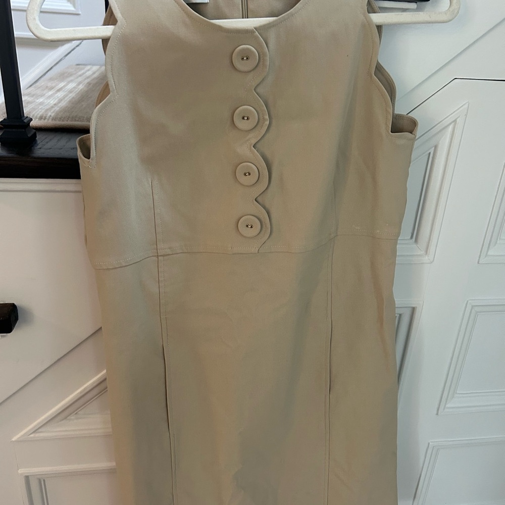 Elegant Tan Sleeveless Dress